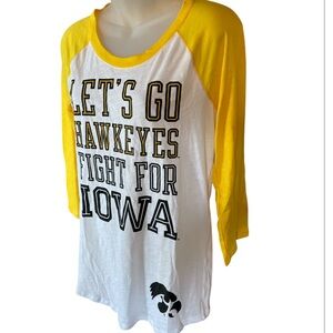 Victoria Secret Pink Iowa Hawkeyes football shirt NWT size medium large